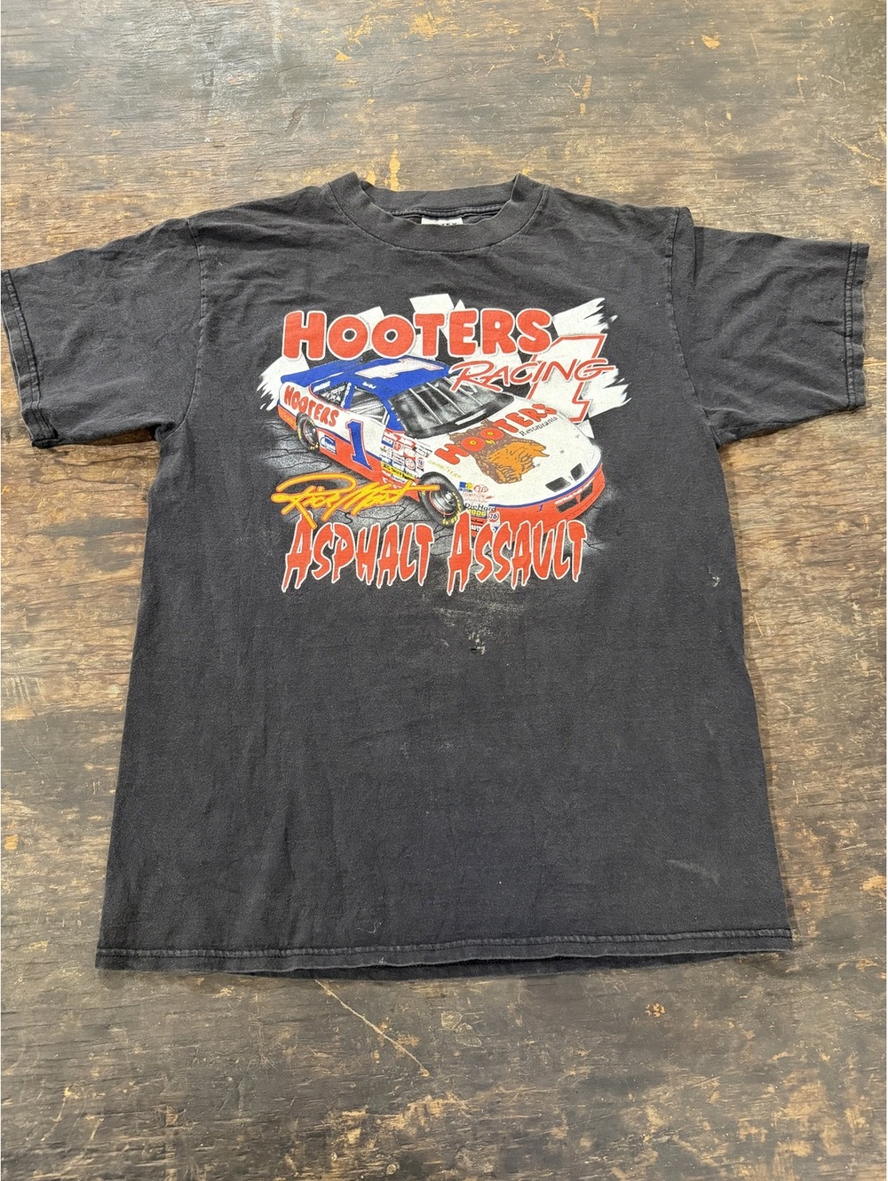 Vintage 90s Hooters Racing Rick Mast T-Shirt